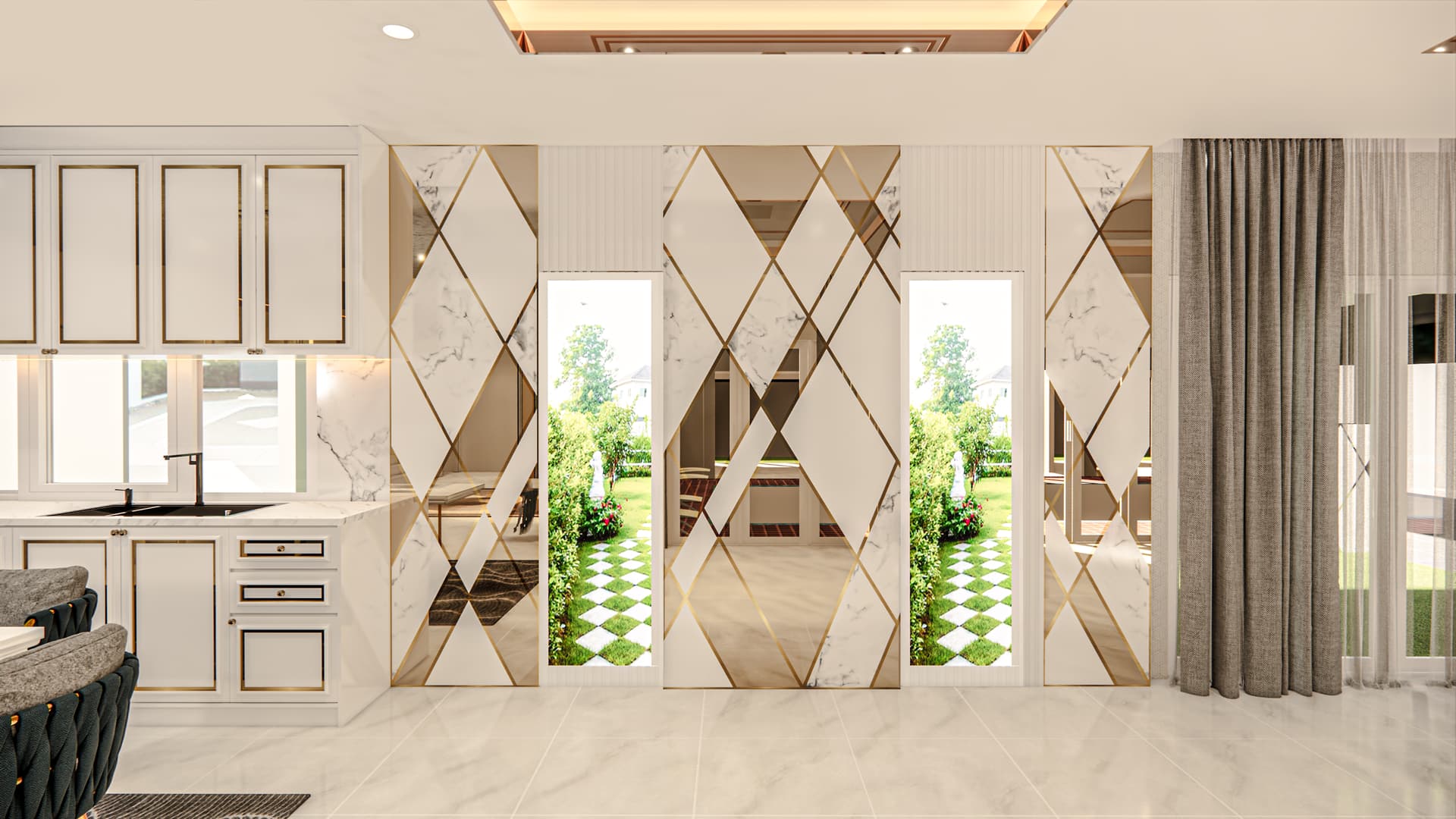 แบบ 3D บิ้วอิน บ้านสร้างเอง จรัญ 71 โดย CH Asset รูปที่ 3