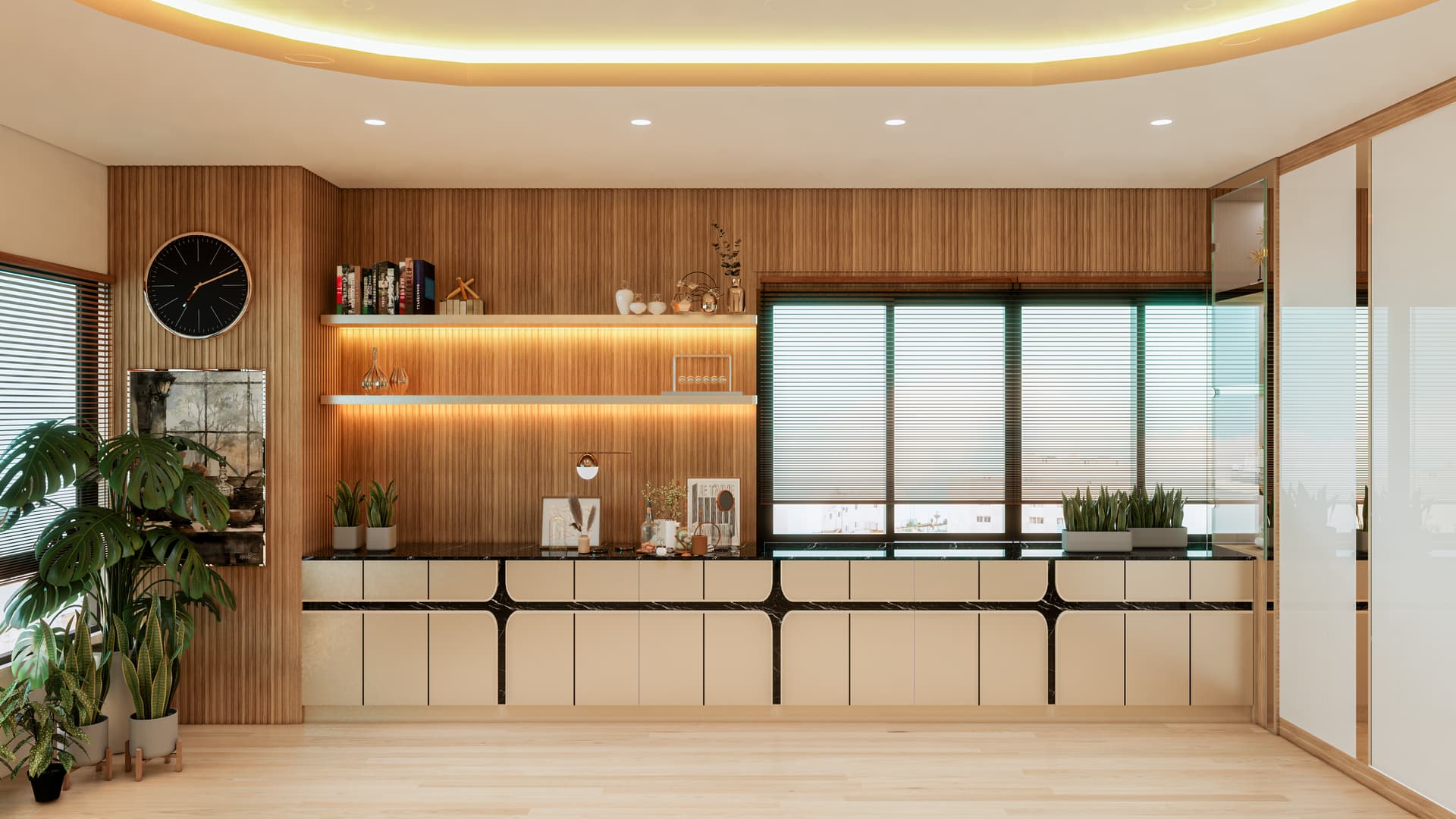 แบบ 3D บิ้วอิน ออฟฟิศ รามคำเเหง 164 โดย CH Asset รูปที่ 2