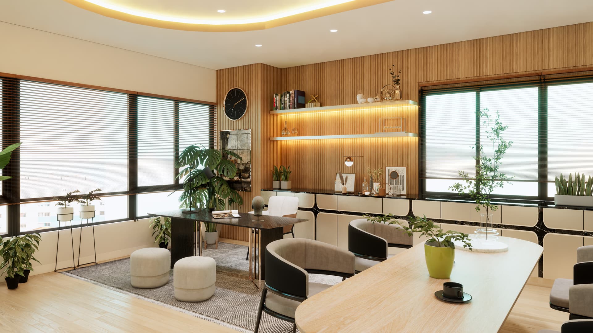 แบบ 3D บิ้วอิน ออฟฟิศ รามคำเเหง 164 โดย CH Asset รูปที่ 4